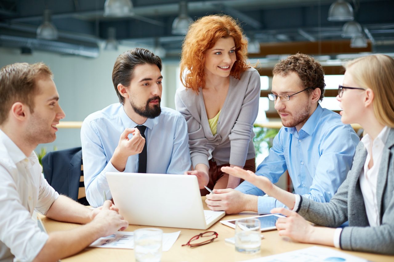 Business team collaborating