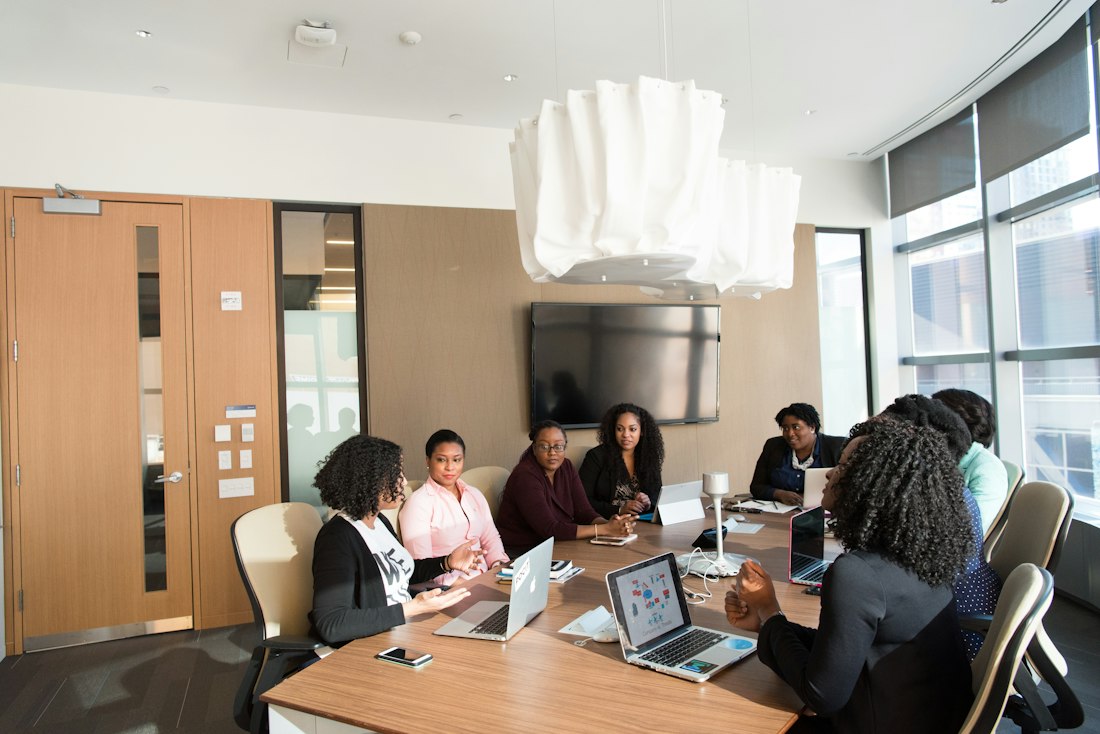 Professionals collaborating on operational planning and business growth